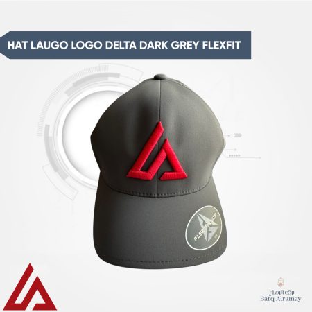Hat LAUGO Logo Delta Dark Grey Flexfit (L/XL) ( كاب ألين مقاس  L/XL)