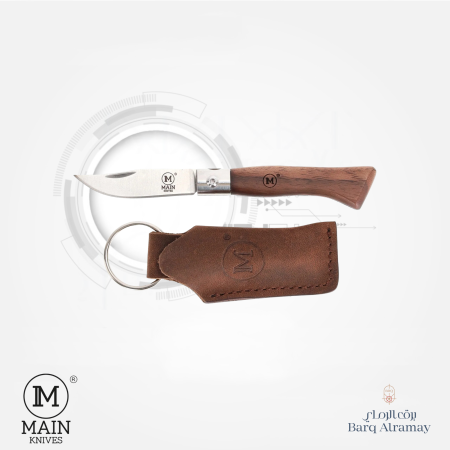 NEW 10006. Mini line pocket knife - Walnut wood-سكين جيب صغير - خشب الجوز