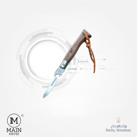 NEW 10017. Interchangeable pocket knife - Walnut wood-سكين جيب قابلة للتبديل - خشب الجوز