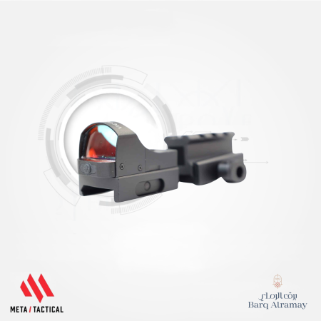 META Tactical Micro Red Dot Sight with Picatinny Rail Mount and Riser-ريدوتMETA Tactical Micro مع قاعدة تثبيت Picatinny ورافعة