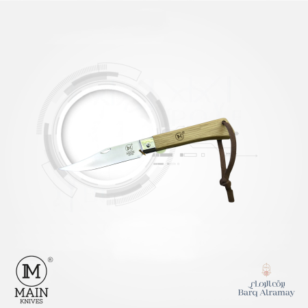 1152. Workers line pocket knife - Oak wood-سكين جيب من خشب البلوط.