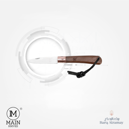4001. Copper line pocket knife - Walnut wood- سكين جيب نحاسي - خشب الجوز