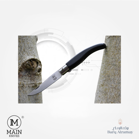 9001. Spanish line pocket knife - Black pressed wood- سكين جيب من الخط الإسباني - خشب مضغوط أسود